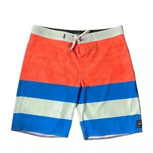 VANS Orange Blue 4-way Stretch Swim Board Shorts SIZE 36